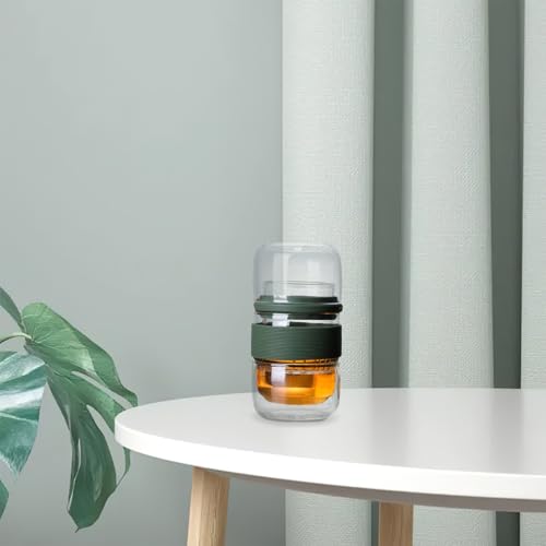 Juego de té portátil de cristal con estuche rígido para viajes 5