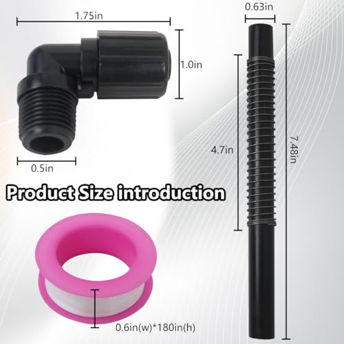 Raccordo A Gomito 90° NPT 1/2 Pollice Per Alimentatori Cloro/Bromo Pentair Rainbow - R172272 Compatibile