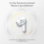 Ecouteurs sans fil, Bluetooth 5.4 Casques avec 4 Le bruit annule Mic, 46H Buds dans l'oreille avec 3D Bass Stereo Sound, petites oreilles, LED Affichage, appels entraînement sportif, IPX7 Ecouteurs pour Android iOS. blanc
