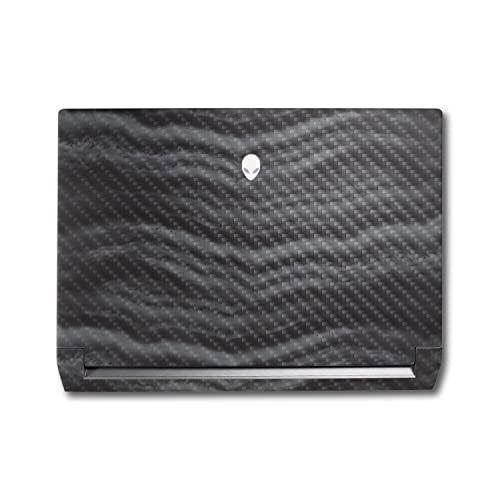 Image of MightySkins Carbon Fiber Skin Compatible with Alienware M17 R5 (2022) Full Wrap Kit - Smoky Quartz | Protective, Durable Textured Carbon Fiber Finish | Easy to Apply & Change Styles | Made in The USA