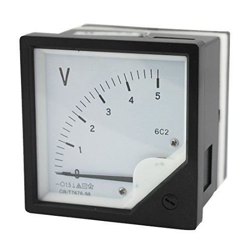 uxcell Rectangle Plastic Analog Voltmeter Voltage Meter DC 0-5V