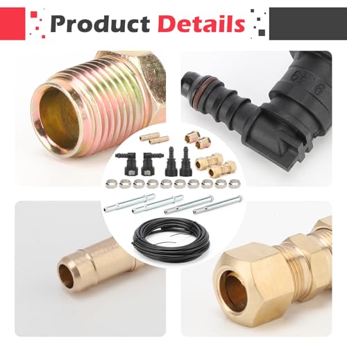 FLK-38 Automotive Replacement Fuel Line Repair Kit 3/8 in (10mm), 23 Pack 1 Set With Nylon or Steel Fuel Line Repair Kit (FLK-38)