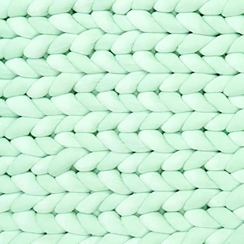 Casaphoria Chunky Yarn For Hand Knitting Blanket,Super Soft Giant Yarn For Arm Knitting,Diy Cotton Tube Yarn Blanket For Pet Bed,Arm Knit Yarn For Pillow,Bulky Yarn For Arm Knitting(Green,3Lbs) #TOP1