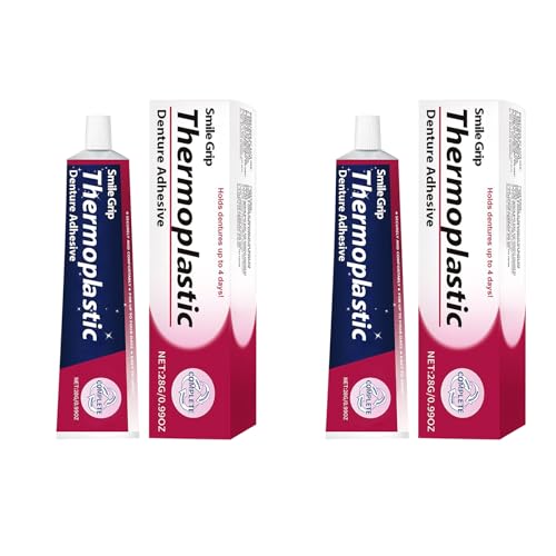 2 Pc Adhesivo Termoplástico Para Prótesis Dentales, 28g Pegamento Para Dentaduras Postizas, Kit De Rebasado De Dentaduras Postizas, Larga Duración Para La Fijación, Cómodo Y Duradero, Mejora El Ajuste