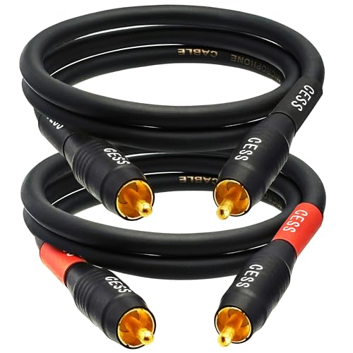 Image of CNCESS CESS-075-2f Heavy Duty Waterproof RCA Cable, Phono Male to Male (2 FT)