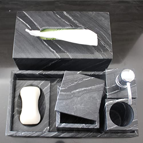 Black And Natural Bathroom Accessories