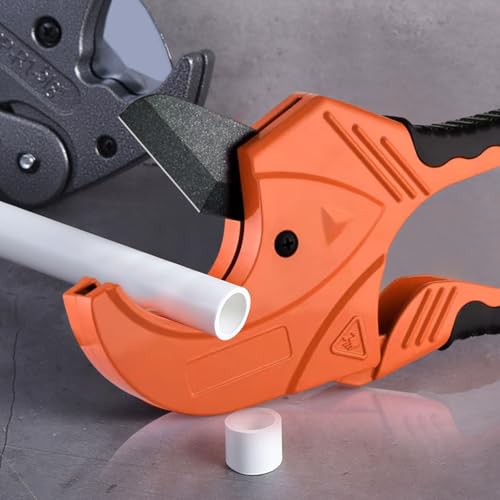 Luckyway PVC Pipe Cutter, Ratchet Pipe Cutter for PEX,PVC,PPR and Plastic Hoses, Ratcheting Pipe Cutter Tool for Home Repairs and Plumbers (2-1/2\" Pipe Cutter) - Thumbnail 5