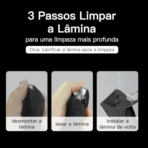 Aparador de Pelos Corporais para Homens, Aparador Elétrico para Virilha com Lâmina de Cerâmica Segur