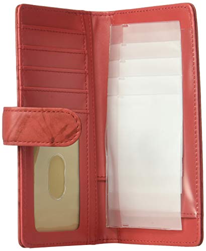 Buxton Heiress Pik Me Up - Checkbook & Credit Card Holder Wallet, Red #TOP3