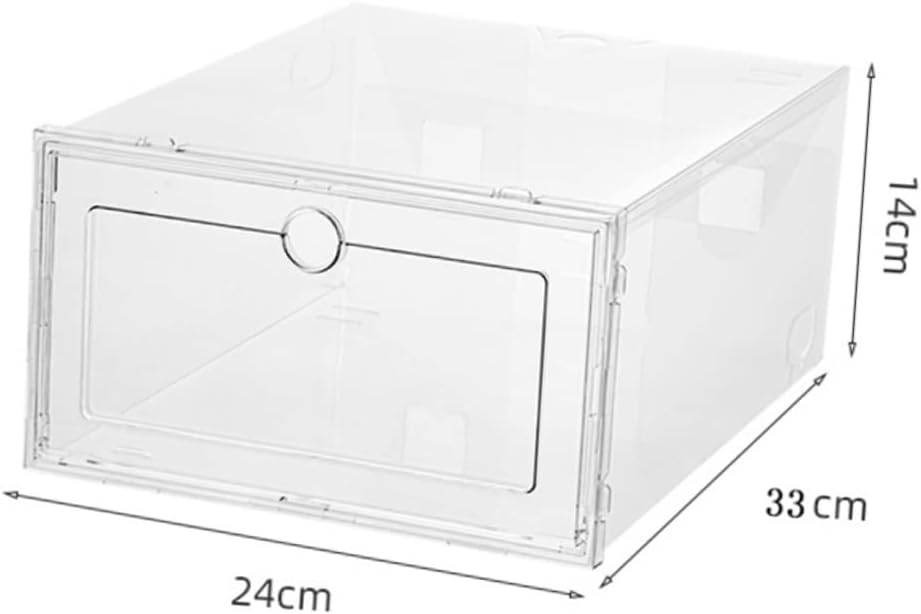 Cabilock 6pcs Shoe Display Case Lids Shoe Boxes Organize Sturdy Plastic Storage Container