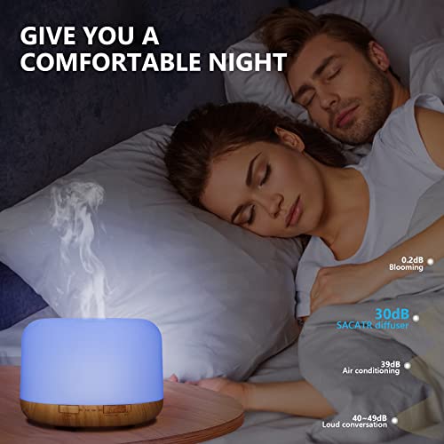 Oil Diffuser With 15X10Ml Essential Oils, 500Ml Essential Oil Diffusers, Aromatherapy Diffuser With 2 Mist Mode 4 Timers＆7 Ambient Light Waterless Auto Off For Diffusers Large Room Home Office #TOP5