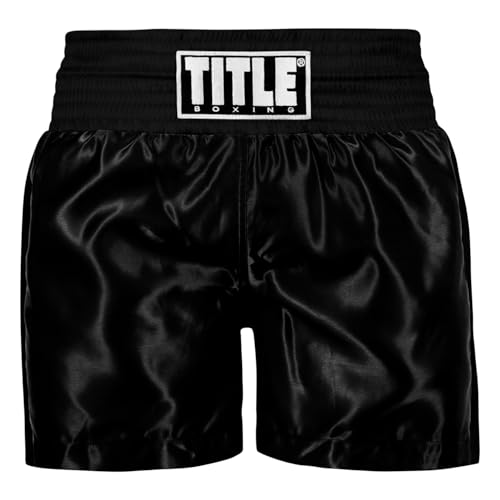 Title Boxing Pro Traditional Cut Trunks (US, Alpha, Medium, Regular, Regular, Black/Black)