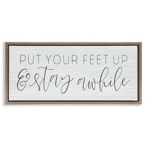 Stupell Industries 'Put Your Feet Up'| Floating Frame Canvas Art