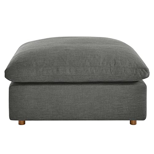 Modway Commix Down-Filled Overstuffed Upholstered Sectional Sofa Ottoman In Gray #TOP1