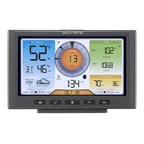 Acurite 5-In-1 Station With Wi-Fi Connection To Weather Underground, Black & 06045M Lightning Detector Sensor With Temperature And Humidity #TOP2