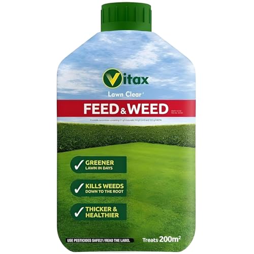 Green Up Liquid Feed & Weed – 1L, Dual Action Fertiliser for Lawn & Garden, Promotes Healthy Growth & Controls Weeds, Ideal for Lawns, Plants & Shrubs – Pack of 1