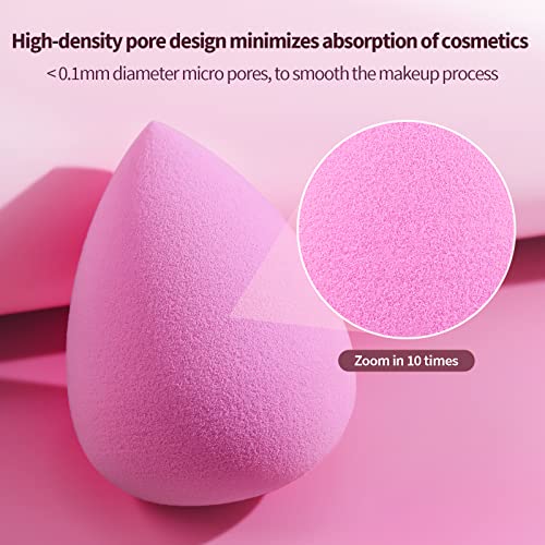 Beakey 5 Pcs Makeup Sponge Set, Paw Paw Sponge, Foundation Cosmetic Blending Latex Free Beauty Sponge, Flawless For Liquid, Cream, And Powder, Pink #TOP4