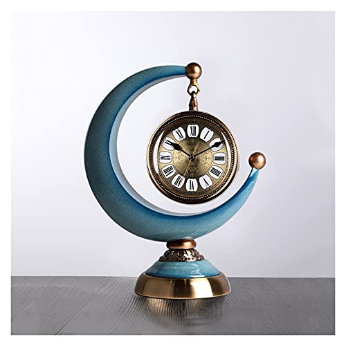 Horloge murale silencieuse lune XJBTBA horloge bureau à pile salon