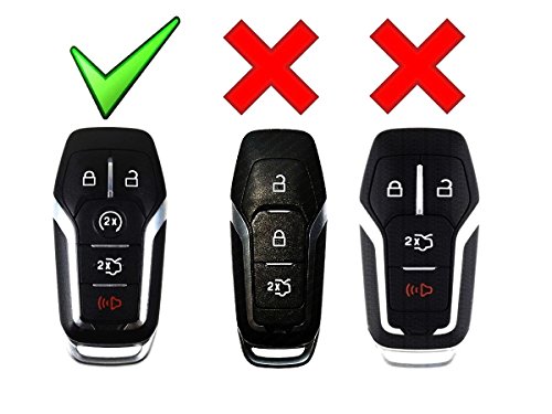 Ijdmtoy (1) Premium Chrome Metal Key Fob Shell Cover Compatible With Ford Or Lincoln 5-Button Intelligent Access Key #TOP2