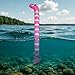 predolo Surface Marker Buoy Inflatable Tube with Reflective Strip Water Sports Waterproof High Visibility Scuba Closed Bottom, Pink, Length 1.5M