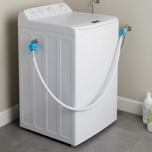 Image of PARDZWORLD 3m Extra Long Washing Machine Inlet Pipe Heavy Duty Flexible PVC Water Inflow Hose with Leak-Proof Tap Connectors for Fully Automatic Top & Front Load Washing Machines (3 Meter)