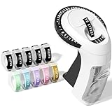 Embossing Black Label Maker Machine with-Tape, Retro Embossed Label Maker Manual, Vintage 3D Emboss Labeler with 10 Rolls Macaroon Embossing Label Tapes for Home Kitchen Office School Kids