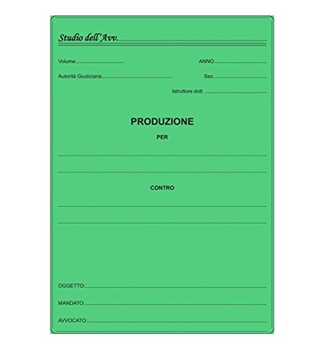 Cartelle Produzione atti legali Memotak 100 pz. Verde
