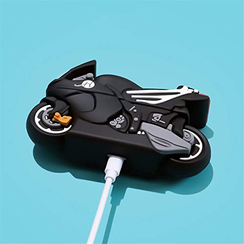 Jowhep Case For Airpod Pro 2019/Pro 2 Gen 2022 Cartoon Cute Silicone Cover With Keychain Fashion Funny Soft Protective Skin For Air Pods Pro Boys Kids Shell Cool Fun Cases For Airpods Pro Black Moto #TOP3