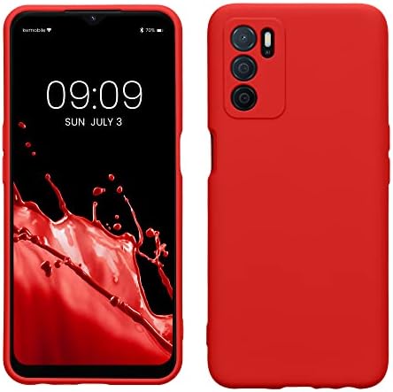 kwmobile Slim TPU Case Compatible with Oppo A16 / A16s / A54s - Case with Soft Matte Finish Grip Camera Cutout - Light Lavender