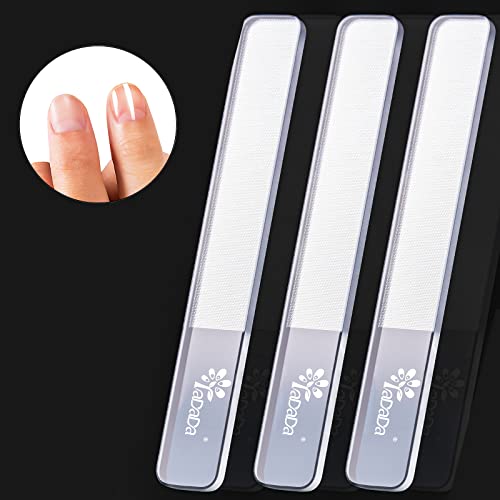 Yadada Glass Nail Shiner - 3Pc Upgrade Glass Nail File Nano Nail Buffers Crystal Shine Polisher For Natural Nails, Professional Manicure Tools Kit For Acrylic Nail Care #TOP7