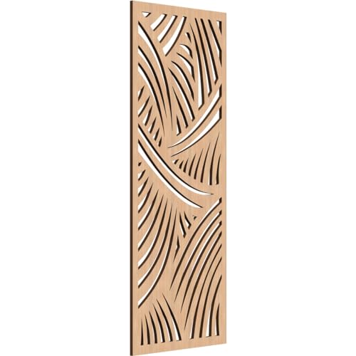 Image of 17 3 /8 inchW x 44 3 /8 inchH x 3 /8 inchT Chester Decorative Fretwork Wood Wall Panels, Hickory