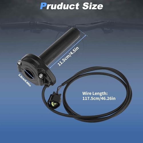 FUELHOOD 7/8" 22mm Throttle Handle Kit Twist Throttle Grips Cable Replacement for Sur-Ron Light Bee X/S L1E for Segway X160 X260 for E-Ride Pro S SS 1.0 2.0 E-Bike Black by FUELHOOD - Image 4