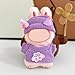 10cm Pin for Love Doll Clothes Set - Cozy Knitted Sweater & Ear Hat Outfit, Ropa para Designer Cute Clothing & Accessories for Mini 4 Inch 4.0 Series Plush Doll (Purple)