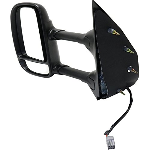 FITRITE AUTO PARTS New Left Driver Side Power Door Mirror For 2002-2008 Ford Econoline Van, Manual Folding, Non-Heated, Towing, Without Puddle Light, Textured FO1320237 7C2Z17683CA - Thumbnail 3