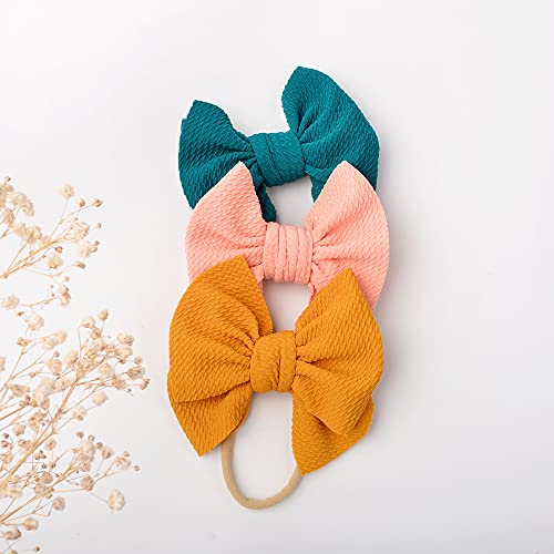 Prohouse 21 Pcs Big Bows Baby Nylon Headbands Hairbands Hair Bows Elastics For Baby Girls Newborn Infant Toddler Child Hair Accessories #TOP5
