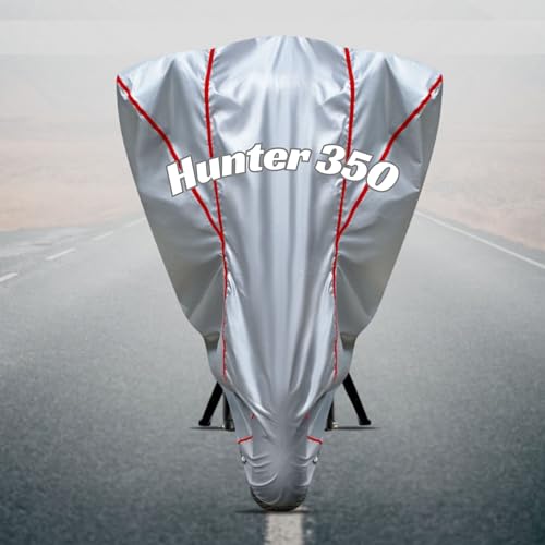 Image of Motorcycle Bike Body Cover for Outdoor Use - Heavy Fabric Water Resistant Two Wheeler Cover with UV, Dust & Rain Protection Compatible for Hunter 350