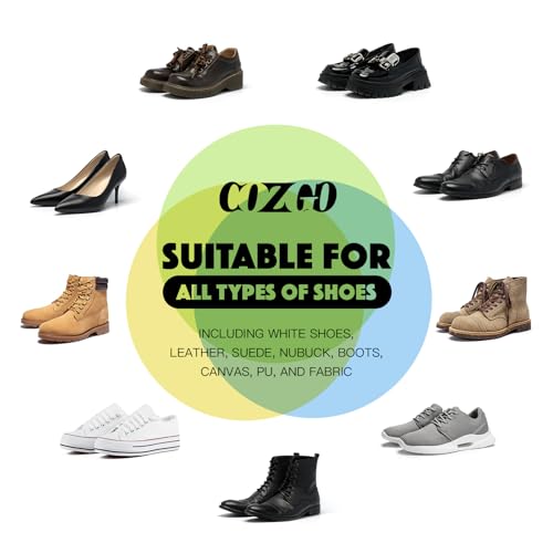 COZGO Shoe Cleaner & Care kit, 10.15Oz*3, Shoe Foam Cleaner, Shoe Protector Spray, Shoe Deodorizer Spray, with Brushes and Towel, for Suede, Leather, Canvas, PU, Fabric