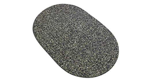 Rri Home Decor Sabrina Tweed Indoor/Outdoor Oval Braided Rug, 3 By 5-Feet, Graphite #TOP5