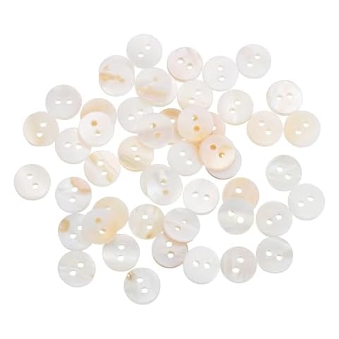 sourcing map 50 Pcs Natural Shell Buttons Cover