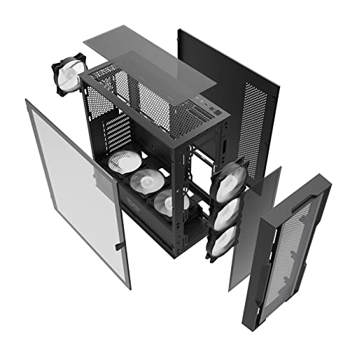 Darkflash Dk431 Pc Case Atx Mid Tower Case High Cooling Performance High Compatibility Gaming Case With Usb 3.0 Interface (Black) #TOP2