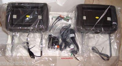 Jaguar X-Type OEM Charcoal Headrest Monitor Pair New