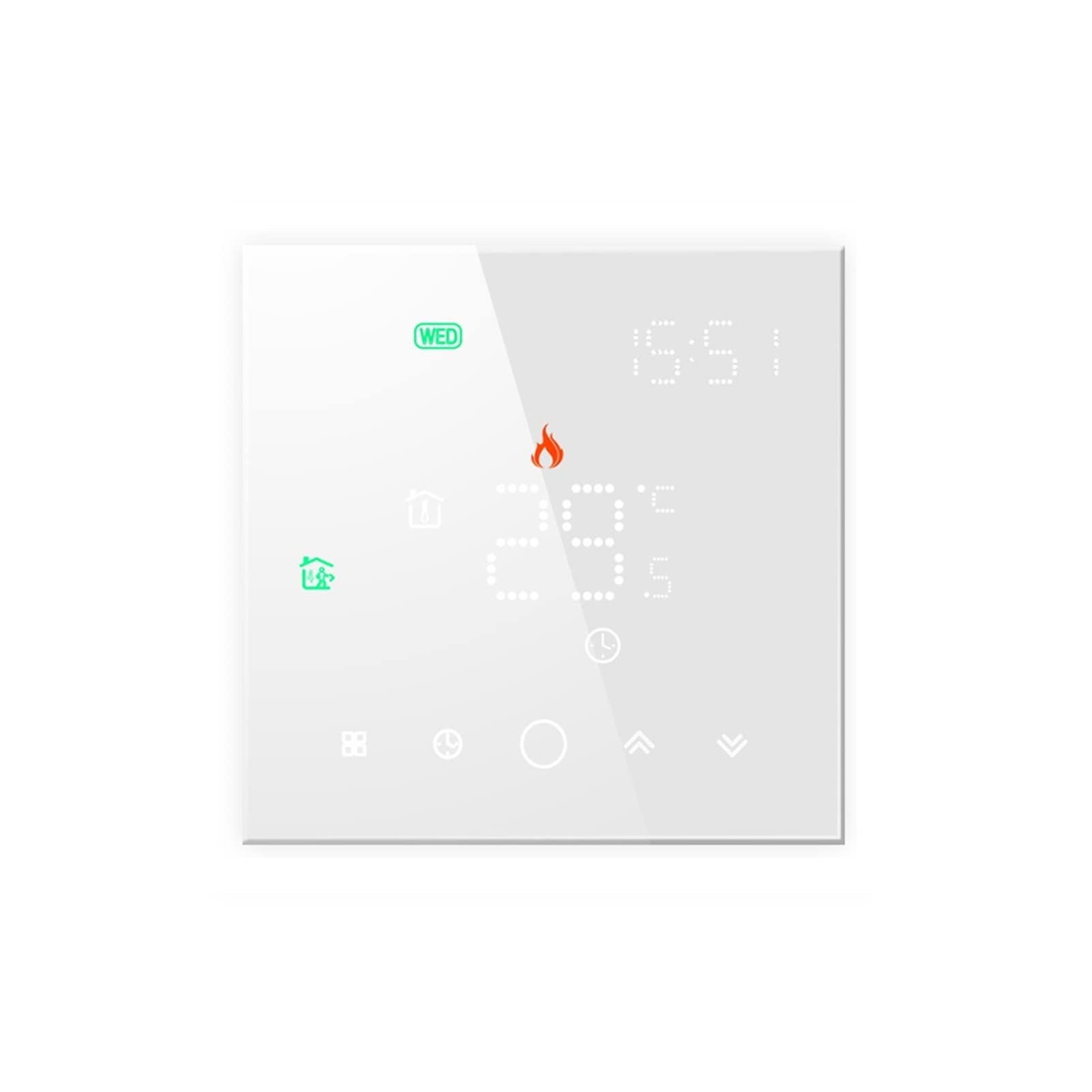 Cyfrowy higrometr termometr wewnętrzny Tuya WIFI Smart termostat regulator temperatury do podgrzewania elektrycznego ogrzewania kotła wodnego/gazowego Praca z Alexa Google Home Z wyświetlaczem LCD(P