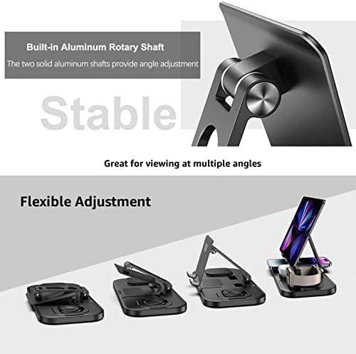 Wireless Charging Station for Apple Multiple Devices, Wired Charger for iPad Stand Tablet Holder, Wireless Charger for iPhone 14 Pro Max/13/12, AirP od Pro 3/2, Watch Charger for Apple Watch 8/7/6/SE