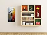 Wieco Art Life Tree Large Floral Oil Paintings on Canvas Wall Art Ready to Hang for Living Room Bedroom Home Decorations Modern 100% Hand Painted Stretched and Framed Grace Abstract Flowers Artwork