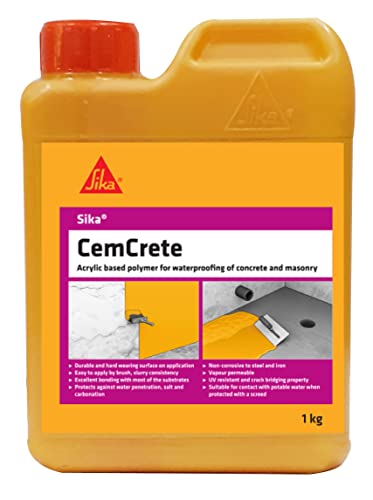 Image of SIKA - Sika CemCrete, Acrylic waterproof coating system for concrete and masonry, White, 1kg