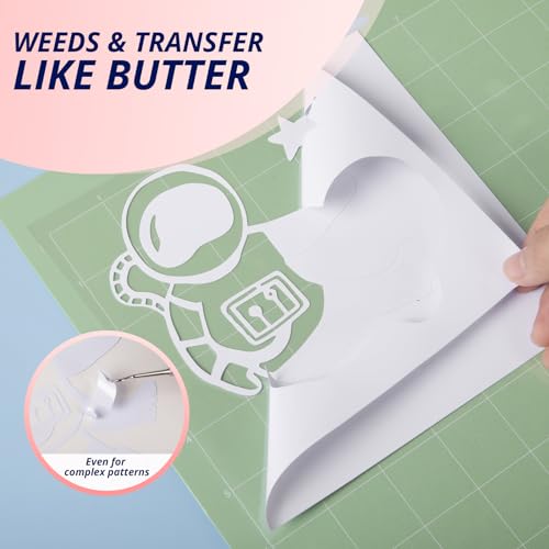 Image of HTVRONT White Permanent Vinyl - 12 inch x65FT Matte Permanent Adhesive White Vinyl Compatible with Cricut Cutting Machine, Silhouette Cameo & Other Cutters - Party & Home Decoration, Sticker