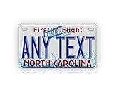 Custom North Carolina First In Flight Mini-Size Motorcycle License Plate Personalized NC Novelty Tag