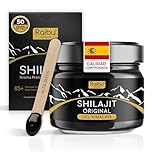 Shilajit Puro del Himalaya - Resina de Shilajit Auténtica, Alta en Ácido Fúlvico y con 85+ Oligoelementos - Potenciador de Energía e Inmunidad - 600 mg por dosis diaria, 100% vegano y sin aditivos