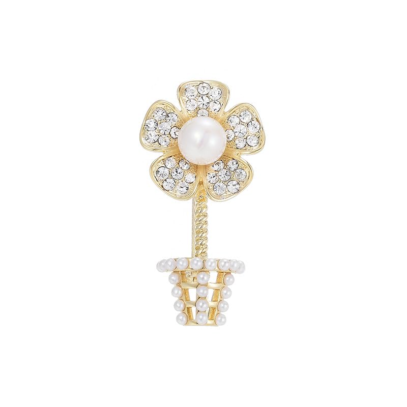 Image of Brooches And Pins For Women Fashion Elegant Flower Broches Lady Costume Jewelry Brooch Pins (Flower Basket)
