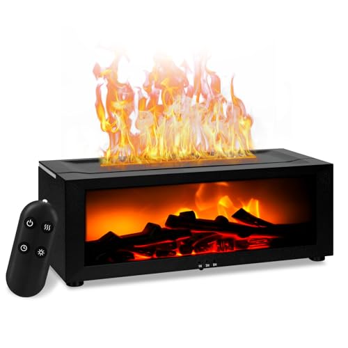 TAVADA Diffusore di Oli Essenziali con Fiamma 3D – Diffusore di Aromi,Umidificatore Silenzioso da 150 ml con Telecomando,Luce LED a 7 Colori,Lampada Notturna per Camera da Casa,Ufficio,Idea Regalo